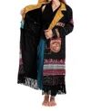 Standawt Rare Merino Wool Coat In Black/yellow In Multi