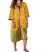 Standawt Silk Saree One Size Kimono In Gold In Gold