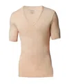 Stanfield's Men's Invisible Deep V-neck Undershirt In Beige