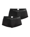 Stanfield's Men's Supreme Cotton Blend Regular Rise Briefs, Pack Of 2 In Black