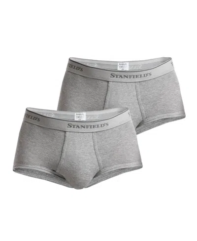 Stanfield's Men's Supreme Cotton Blend Regular Rise Briefs, Pack Of 2 In Gray Mix