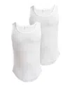 Stanfield's Men's Supreme Cotton Blend Tank Undershirts, Pack Of 2 In White