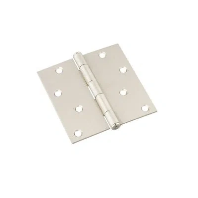 Stanley 1" H X 3" W Surface Mount Single Door Hinge In Satin Nickel