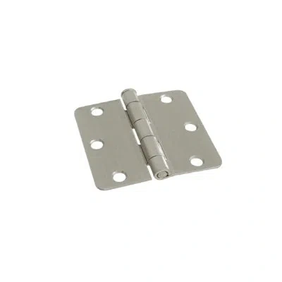 Stanley 1" H X 4" W Surface Mount Single Door Hinge In Satin Nickel