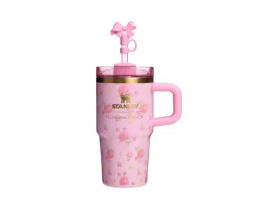 Pre-owned Stanley 1913 X Loveshackfancy Flowstate Quencher 20oz Tumbler With Handle In Ibiza Sunset