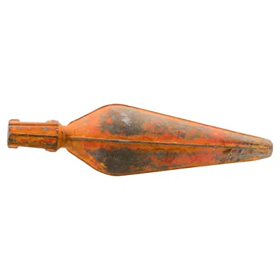 Pre-owned Stanley 1950s Vintage Weight Plumb Bob Tool Level Iron & Wood In Brown