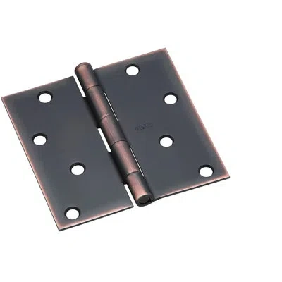 Stanley 4" H X 5" W Surface Mount Single Door Hinge In Egyptian Bronze