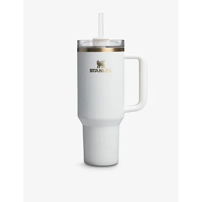 Stanley Cream Moon Quencher H2.0 Flowstate Recycled Stainless-steel Bottle 1.18l In Cream Moon