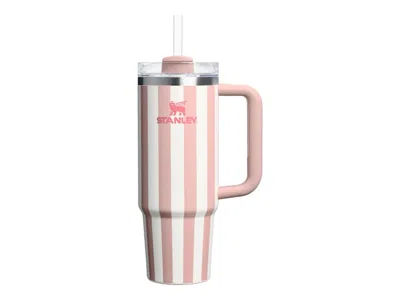 Pre-owned Stanley Flowstate Quencher 30oz Tumbler In Peach Whip Cabana Gloss