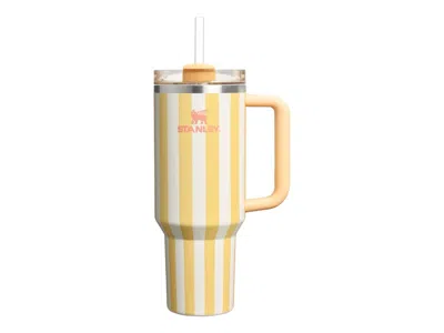 Pre-owned Stanley Flowstate Quencher 40oz Tumbler In Butter Cabana Gloss