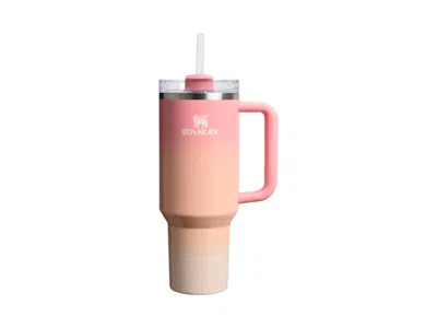 Pre-owned Stanley Flowstate Quencher 40oz Tumbler In Pink Mesa Sunset