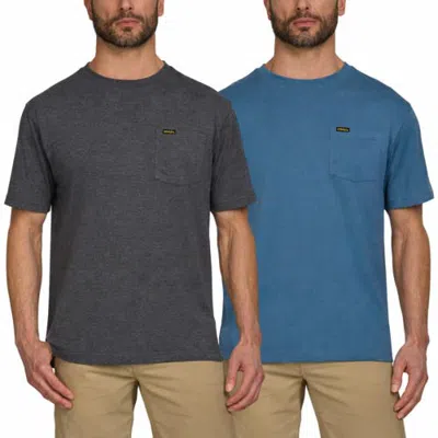 Stanley Heavyweight T Shirts For Men In Anthracite/captain Blue