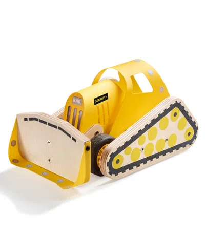 Stanley Jr. Wooden Bulldozer Truck Building Set In Yellow