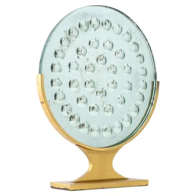 Pre-owned Stanley Landsman Infinity Mirror Sculpture In Gold