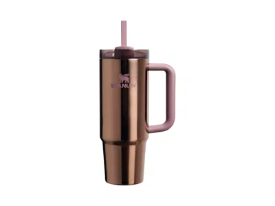 Pre-owned Stanley Mesa Rose Collection Flowstate Quencher 30oz Tumbler In Polished Rose Gold