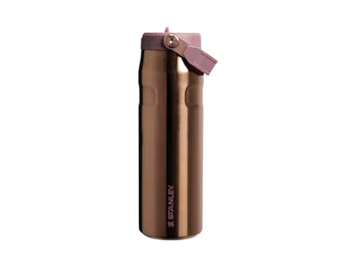 Pre-owned Stanley Mesa Rose Collection The Iceflow 24oz Bottle With Flip Straw Lid In Polished Rose Gold