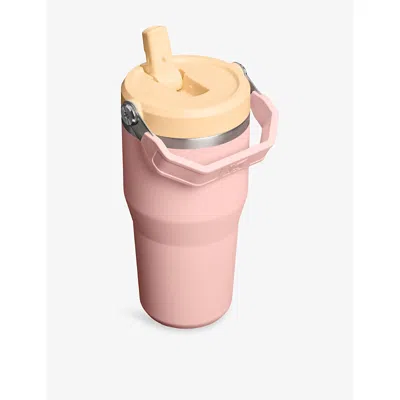Stanley Peach Rose Iceflow™ Flip-straw Stainless-steel Bottle 0.6l In Pink