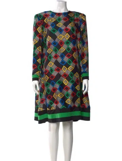 Pre-owned Stanley Platos Martin Ross Vintage Midi Length Dress In Multi