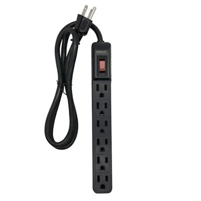 Stanley ® Powermax 6-outlet Power Strip, 3-ft., Black