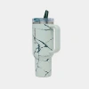 Stanley Quencher Protour Flip Straw Marble Tumbler (40 Oz) In Green