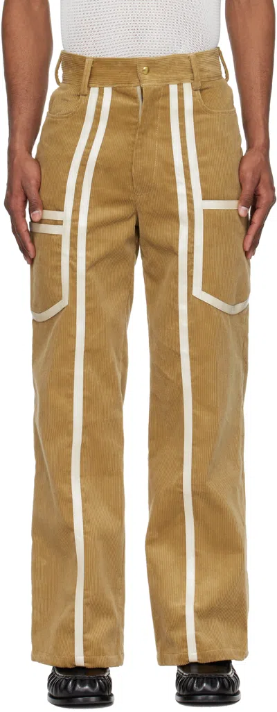Stanley Raffington Beige Corduroy Cargo Pants