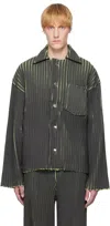 Stanley Raffington Black & Green Relaxed Fit Knit Jacket