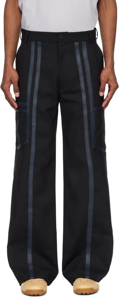 Stanley Raffington Black Tailored Cargo Pants