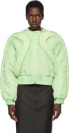 Stanley Raffington Green 3d Parametric Bomber Jacket In Green