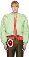 Stanley Raffington Green 3d Parametric Bomber Jacket
