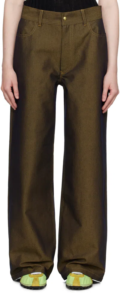 Stanley Raffington Navy & Yellow Two Tone Jeans