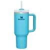 Stanley Steel Vacuum Insulated Tumbler With Lid And Straw In Black
