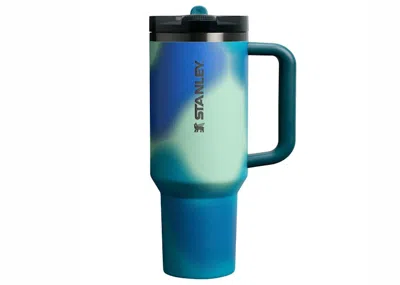 Pre-owned Stanley The Frequency Collection Flowstate Quencher 40oz Tumbler In Coastal Teal Motion
