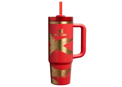 Pre-owned Stanley The Lunar New Year Flowstate Quencher 30oz Tumbler In Lunar Red