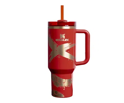 Pre-owned Stanley The Lunar New Year Limited Edition Japan Exclusive Flowstate Quencher 30oz Tumbler In Lunar Red