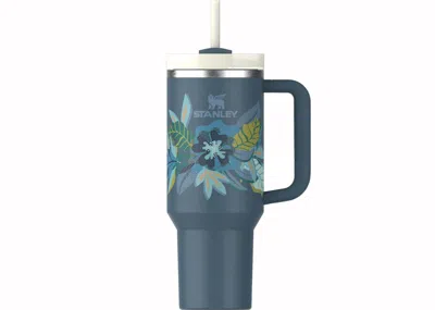 Pre-owned Stanley The Mother's Day Flowstate Quencher 40oz Tumbler In Blue Spruce Tropic