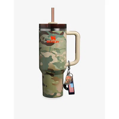 Stanley Multicam The Post Malone X  Quencher H2.0 Flowstate Stainless-steel Bottle 1.18l In Green