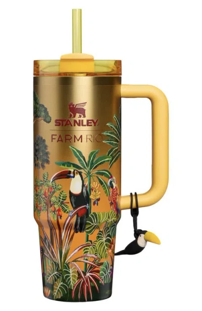 Stanley The Quencher H2.0 Flowstate 40-ounce Tumbler In Farm Rio Tropical Woods