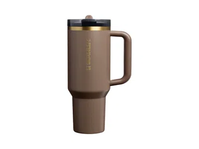 Pre-owned Stanley The Quencher Protour Flip Straw 40oz Tumbler In Espresso Gold