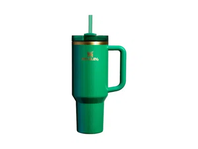Pre-owned Stanley The St. Patrick's Day Flowstate Quencher 40oz Tumbler In Shamrock Green