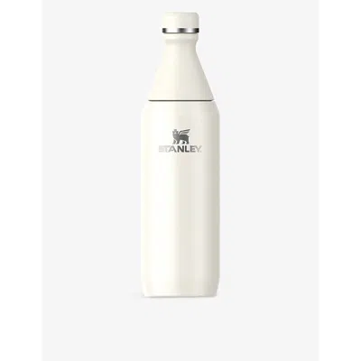 Stanley Womens Cream All Day Slim Stainless-steel Bottle 600ml In Neutral