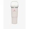 Stanley Womens Rose Quartz Iceflow™ Flip-straw Stainless-steel Bottle 890ml