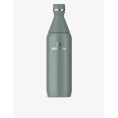 Stanley Womens Shale All Day Slim Stainless-steel Bottle 600ml In Green