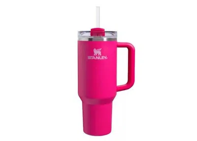 Pre-owned Stanley Women's  Flowstate Quencher 40oz (target Valentine's Day Exclusive) Tumbler In Cosmo Pink