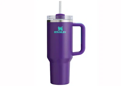 Pre-owned Stanley Women's  Heat Wave Exclusive Collection Flowstate Quencher 40oz Tumbler In Dep Purple