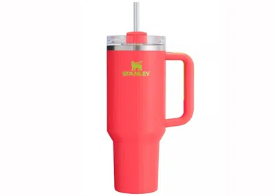 Pre-owned Stanley Women's  Heat Wave Exclusive Collection Flowstate Quencher 40oz Tumbler In Hibiscus