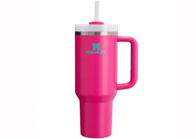 Pre-owned Stanley Women's  Heat Wave Exclusive Collection Flowstate Quencher 40oz Tumbler In Passion Pink