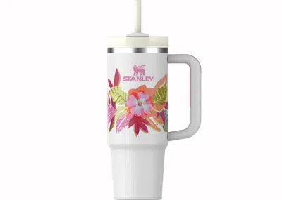Pre-owned Stanley Women's  The Mother's Day Flowstate Quencher 30oz Tumbler In Frost Tropic