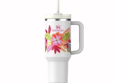 Pre-owned Stanley Women's  The Mother's Day Flowstate Quencher 40oz Tumbler In Frost Tropic