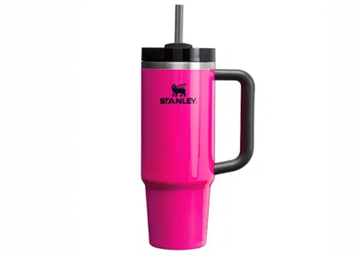 Pre-owned Stanley Women's  The Neon Collection Flowstate Quencher 30oz Tumbler In Electric Pink