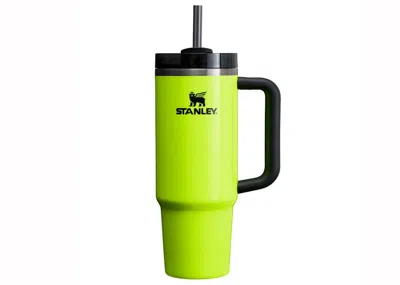 Pre-owned Stanley Women's  The Neon Collection Flowstate Quencher 30oz Tumbler In Neon Yellow